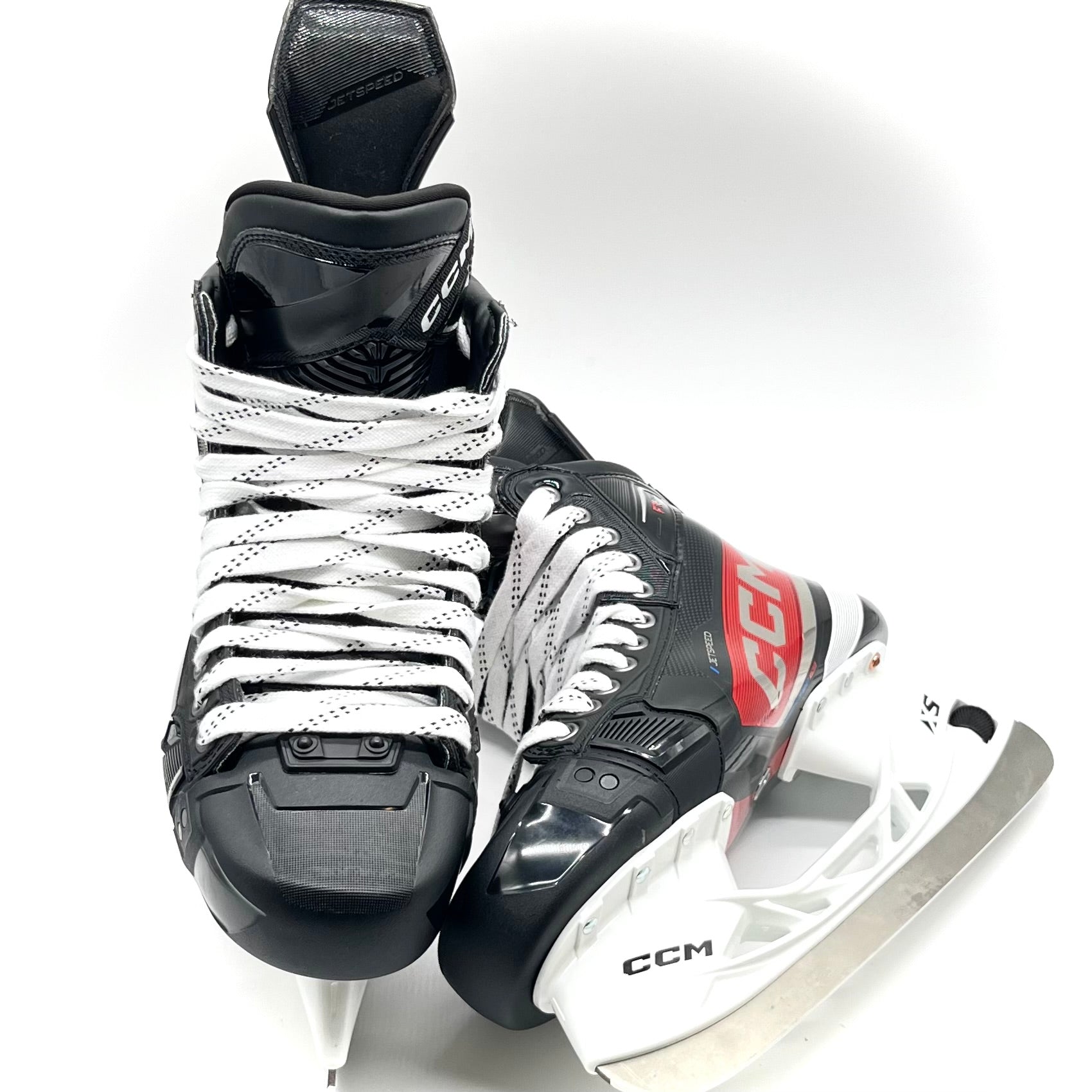 CCM Jetspeed FT6 Pro – Patins de hockey Pro Stock – Taille 9D (rouge)